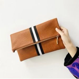 NIB Threaded Pear Fold Over Clutch